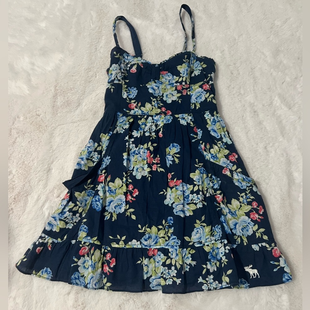 ABERCROMBIE BLUE FLOWER DRESS!